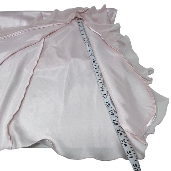 VTG Expressions Lace Embellished Side Slit Full Length Night Gown Blush Pink Med - Picture 8 of 14